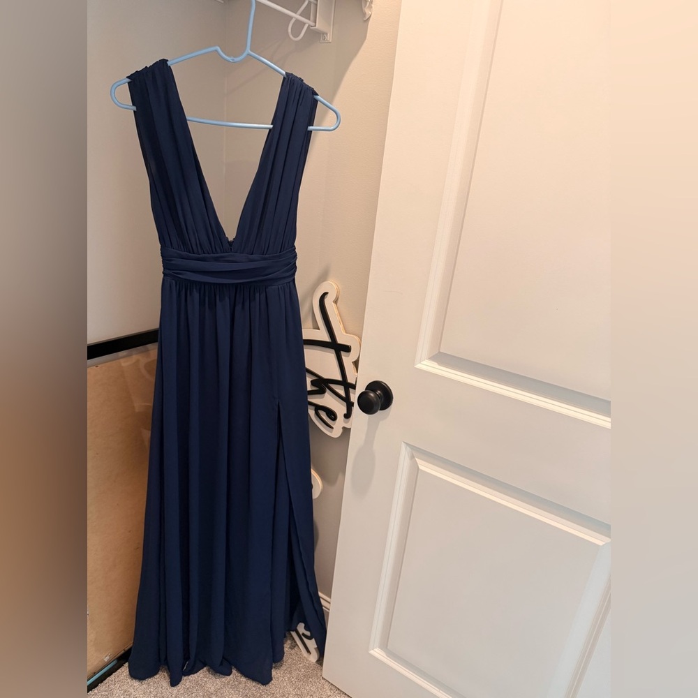 Lulu's Deep Blue Maxi Dress